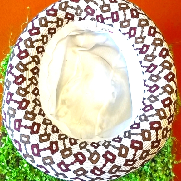 Vtg GUCCI Italy Brown Equestrian Bowler Fabric Horsebit Bucket RARE Hat - Picture 8 of 14